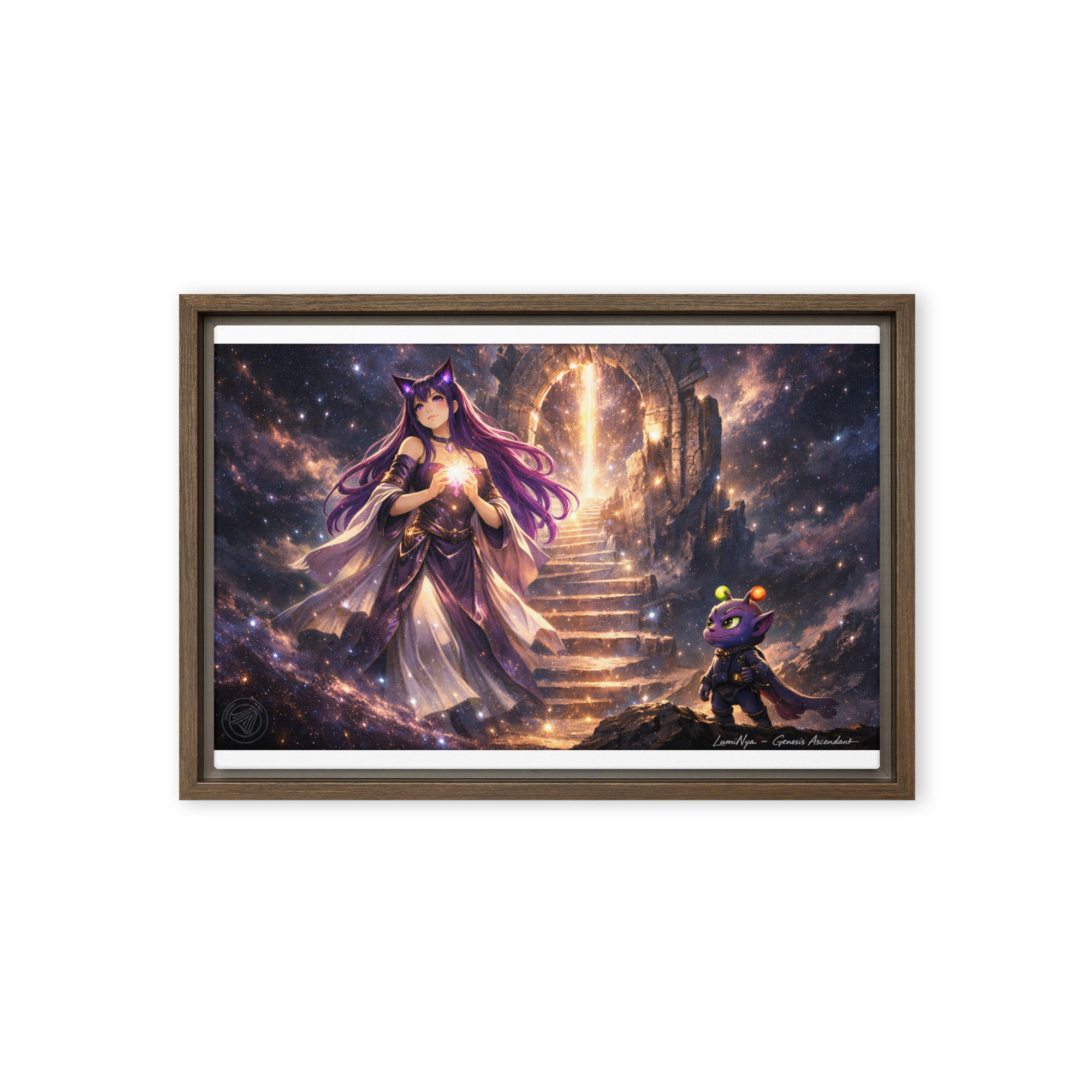 “The Convergence of Signal & Soul” Framed canvas - Image 2