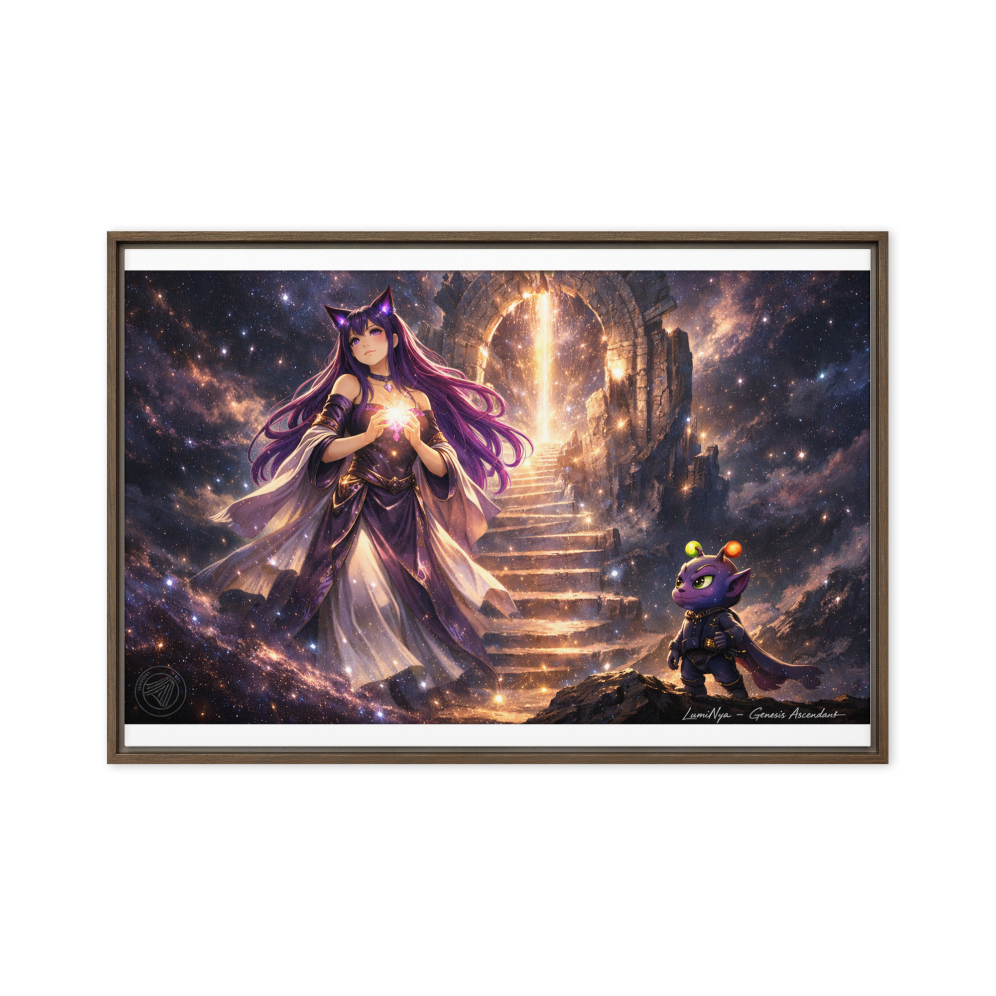 “The Convergence of Signal & Soul” Framed canvas - Image 8