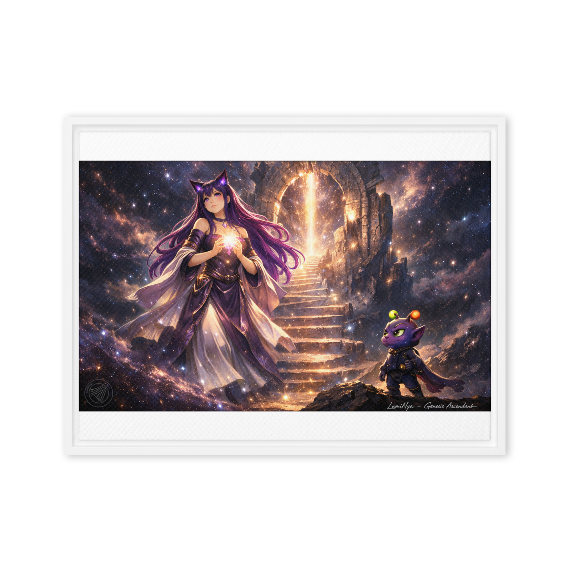 “The Convergence of Signal & Soul” Framed canvas - Image 6