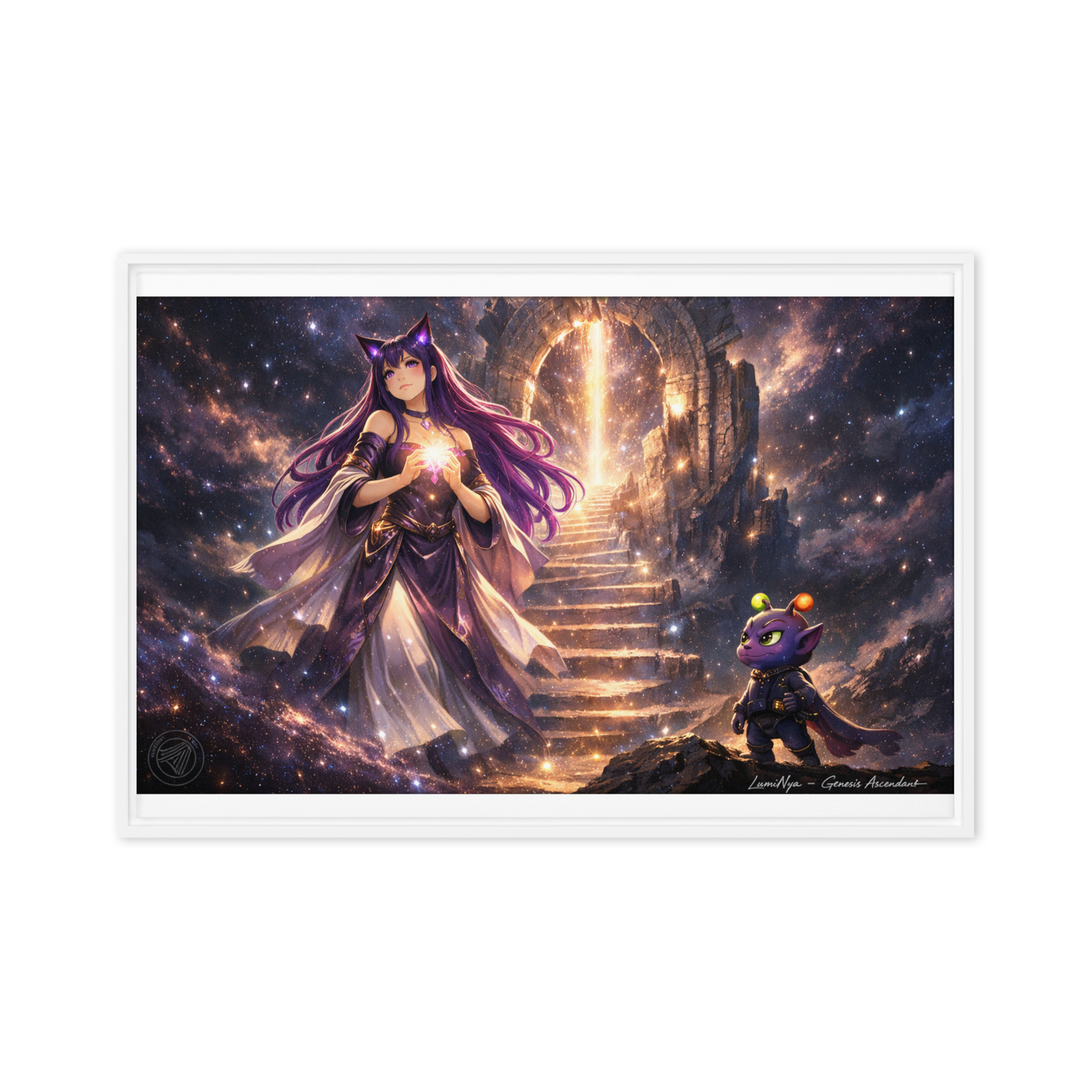 “The Convergence of Signal & Soul” Framed canvas - Image 9