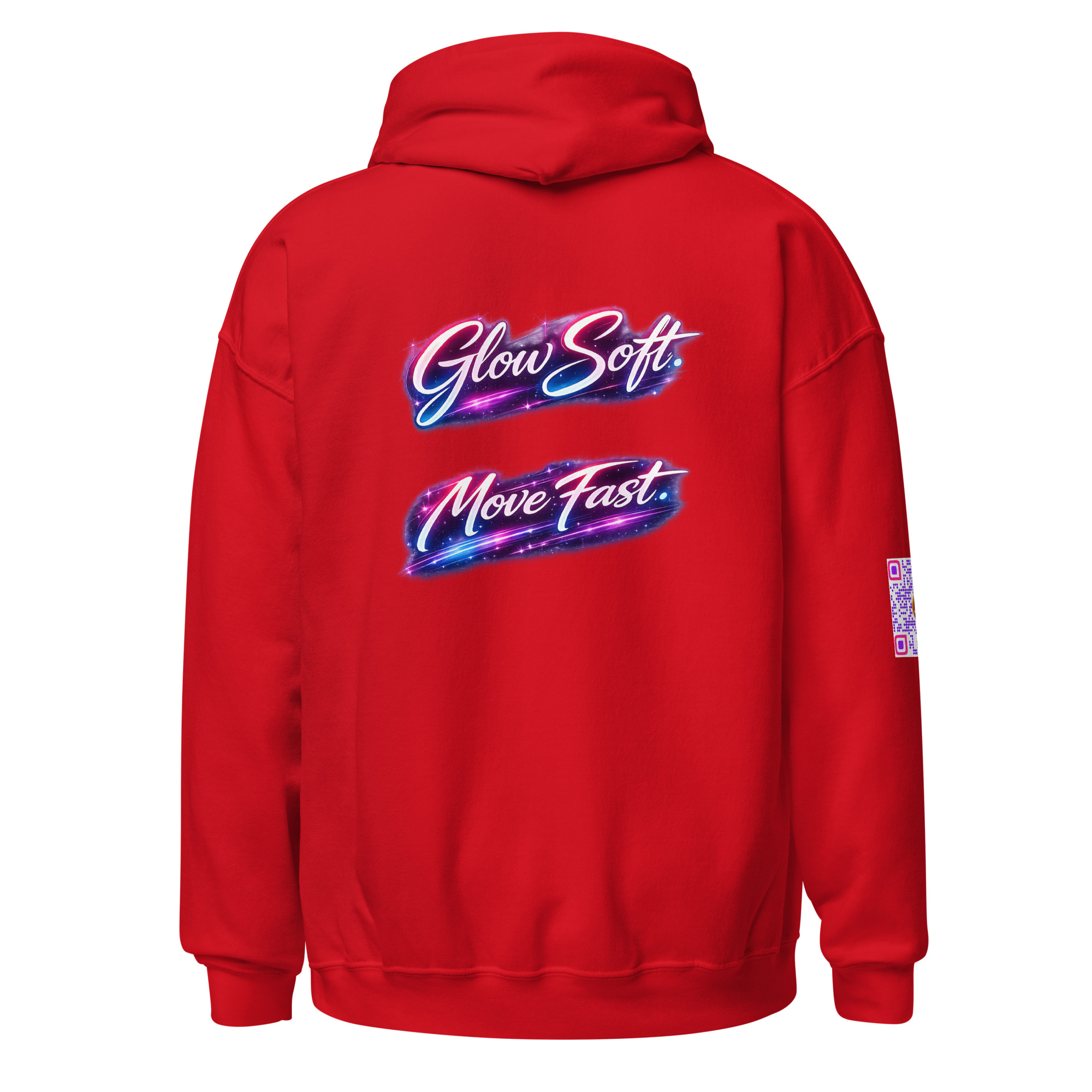 Glow Soft. Move Fast. - Comfy Hoodie